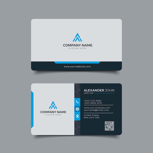 Modern business card blue Corporate Professional