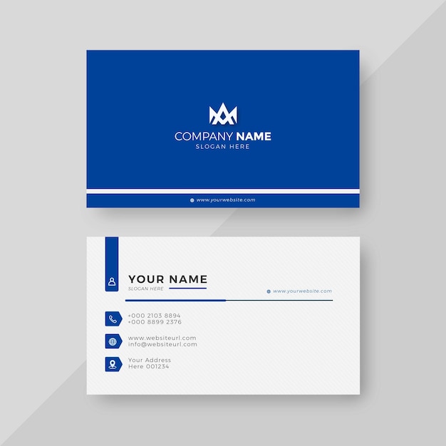 Vector modern business card blue corporate professional