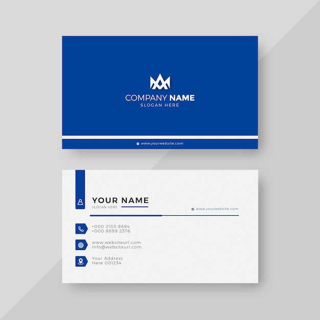 Modern business card blue corporate professional