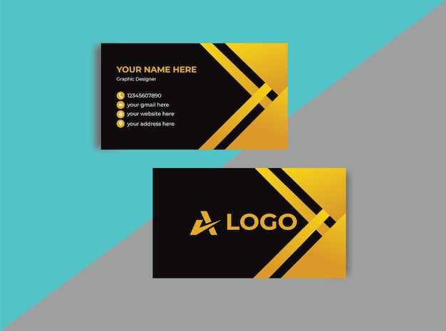 Modern business card clean design template