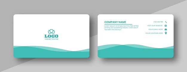 Modern business card creative business card template minimal and flat business card design template