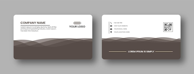 Modern Business Card Creative Business Card Template Minimal and flat business card design template