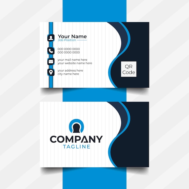 Modern Business Card Creative and Clean Business Card Sample Template Design