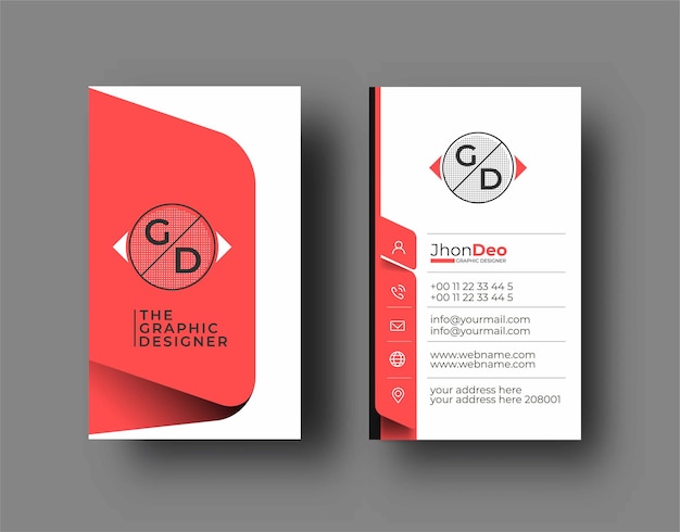 Vector modern business card - creative and clean business card template.