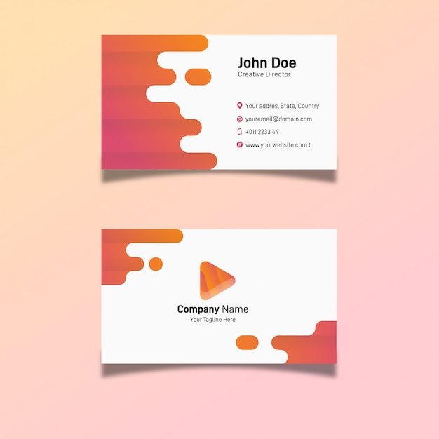 Modern business card azienda creativa