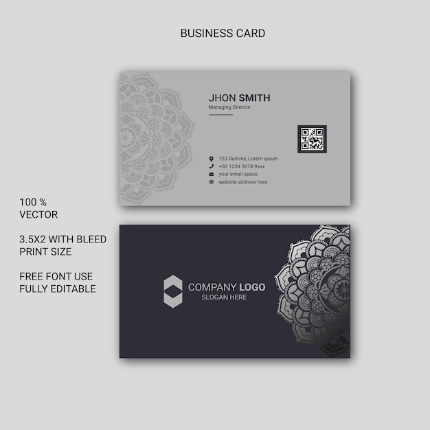 Modern business card design for business or personal use