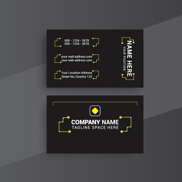 Vector modern business card design high quality and standard template