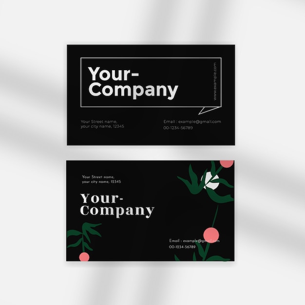 Modern business card design in professional style