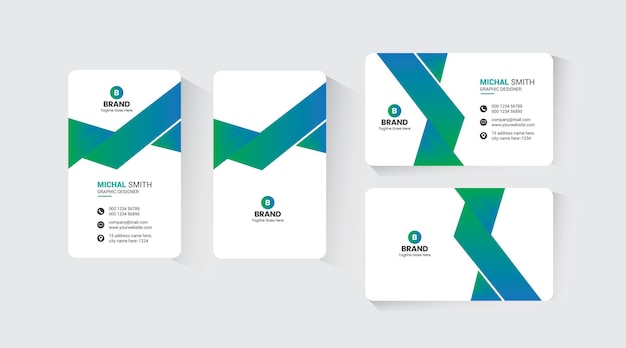 Modern business card design in professional style