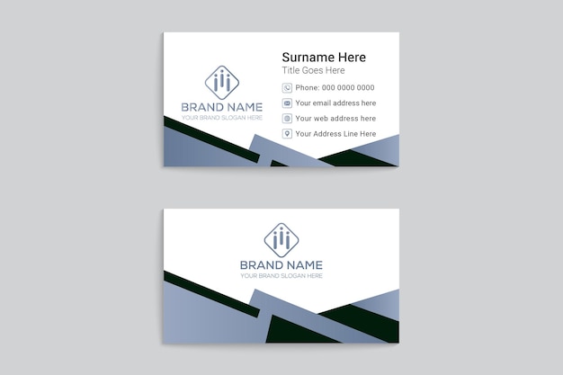 Modern business card design professional style
