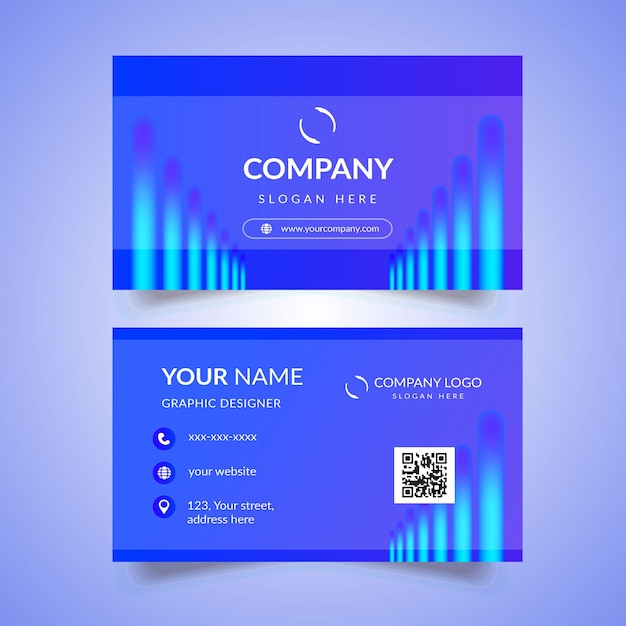 Modern Business Card Design in RGB Color