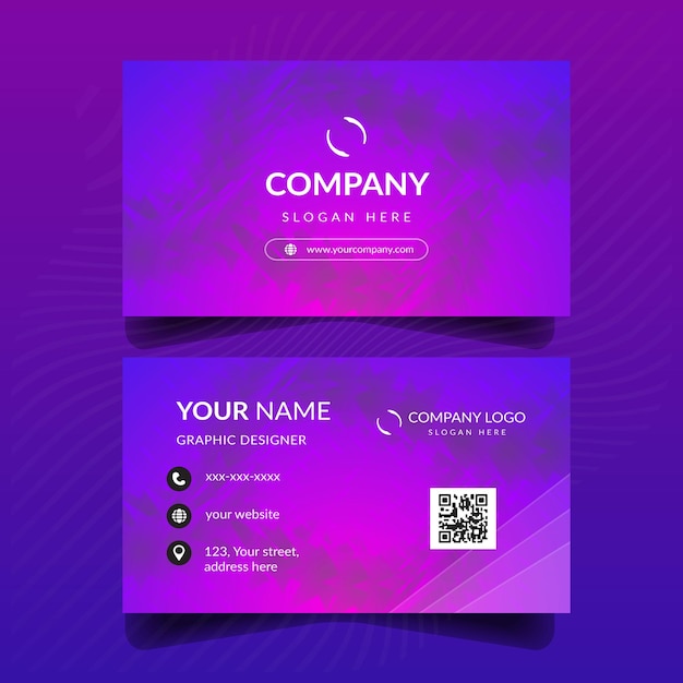 Modern Business Card Design in RGB Color