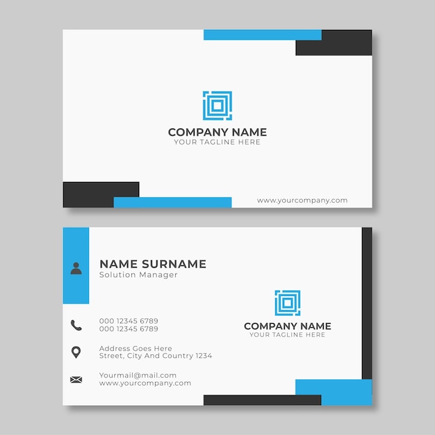 Modern business card design template decoration name card design