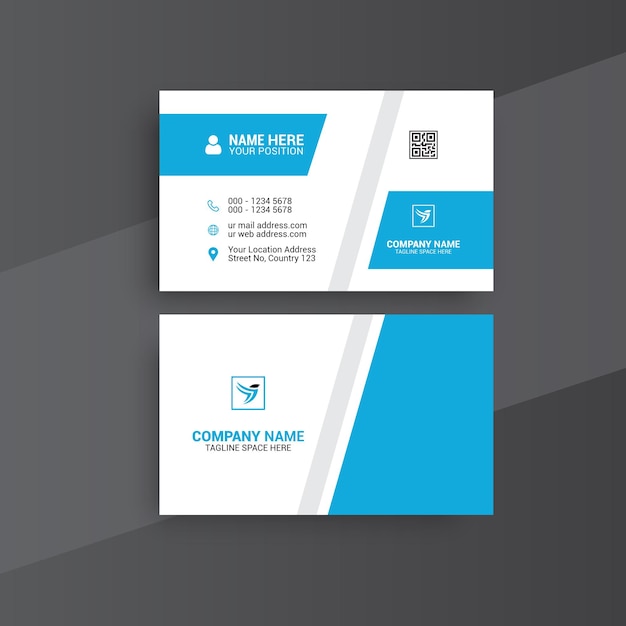 Modern  Business Card Design Template Mockup