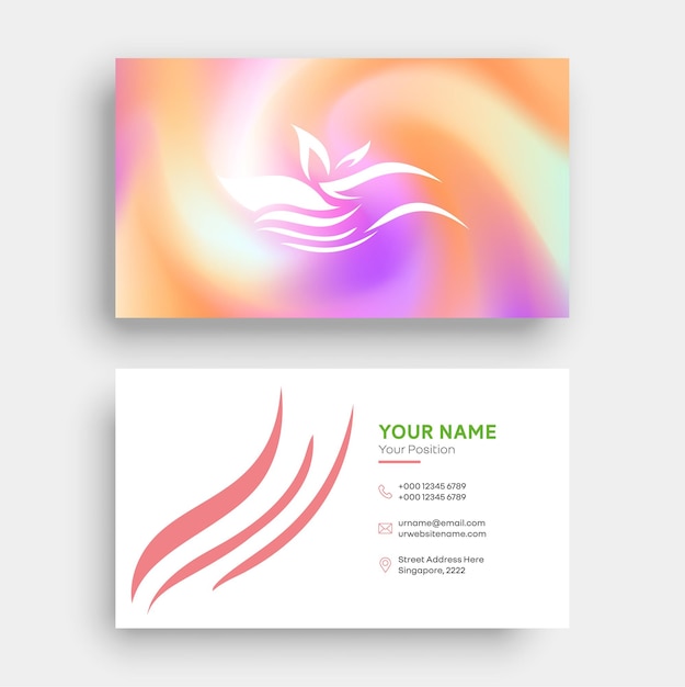 Modern Business card design template for multiple use