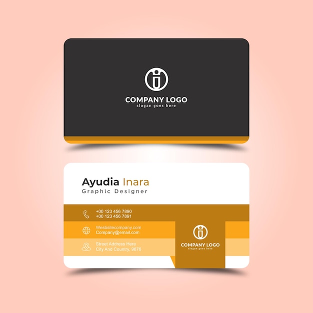Modern business card design template Premium Vector