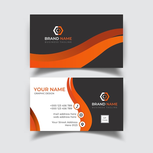 Modern business card design template vector