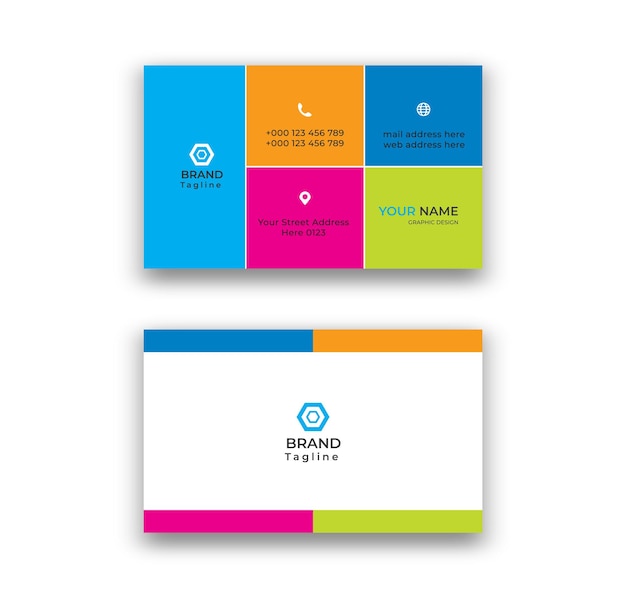 Vector modern business card design template vector