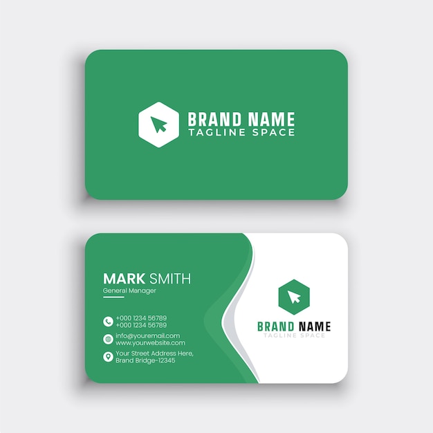 Шаблон дизайна современной визитной карточки