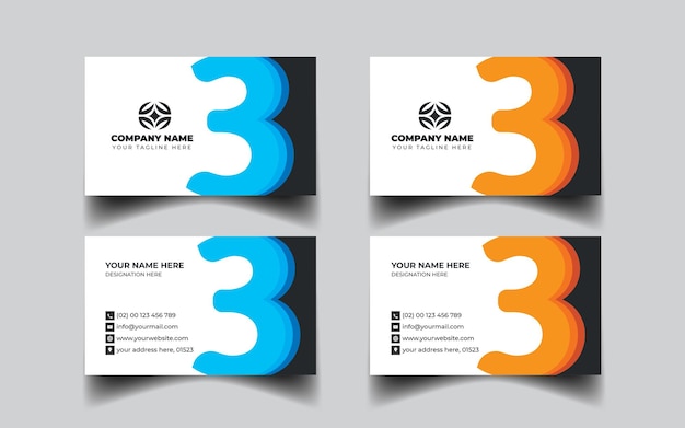 Modern business card design template