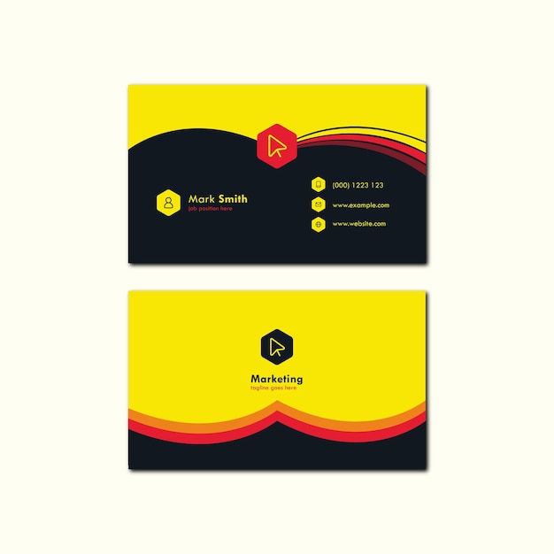 Шаблон дизайна современной визитной карточки