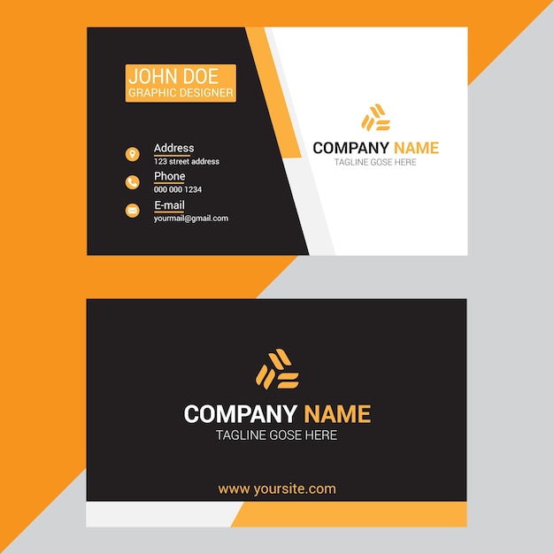 Modern business card design template.