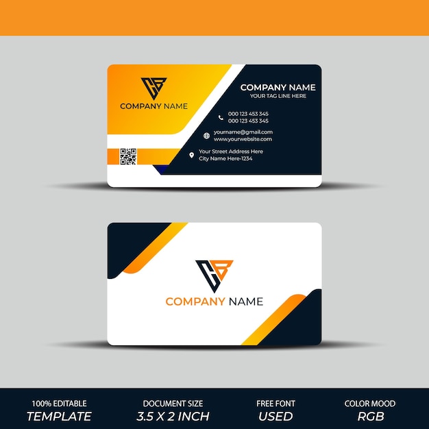 Modern business card design template