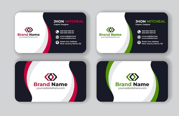 Vector modern business card design template