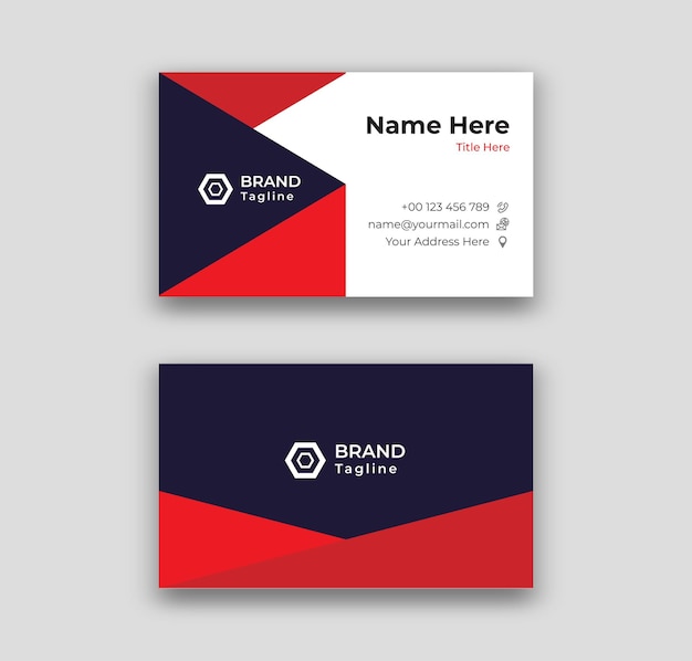 Modern business card design vector new