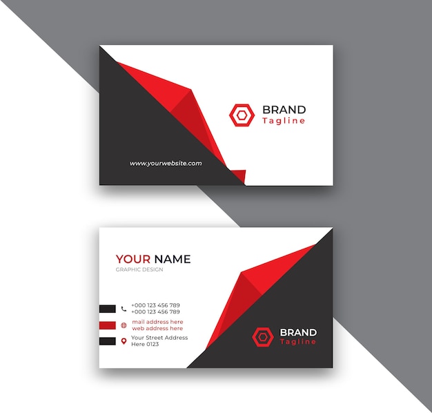 Premium Vector | Modern business card design vector template