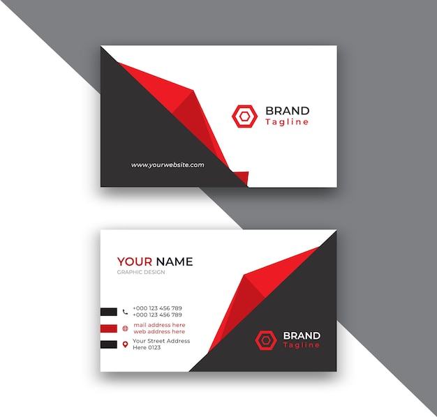 Modern business card design vector template