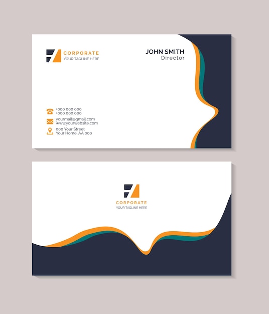 Modern business card design vector template