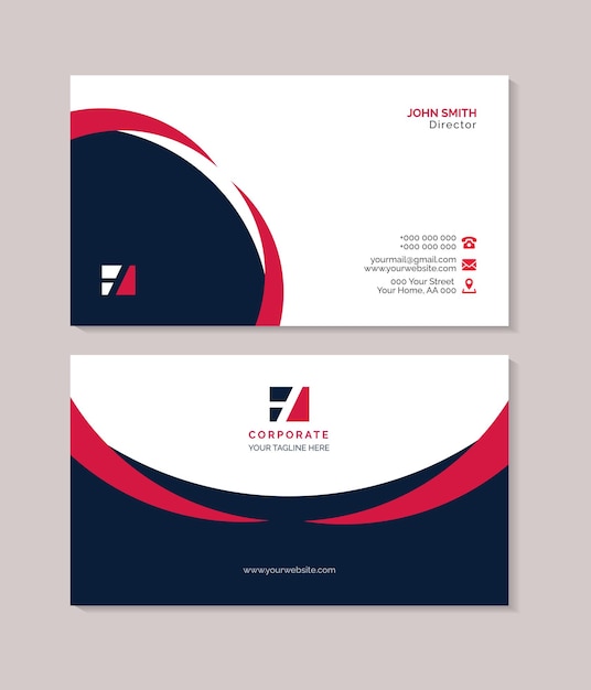 Modern business card design vector template