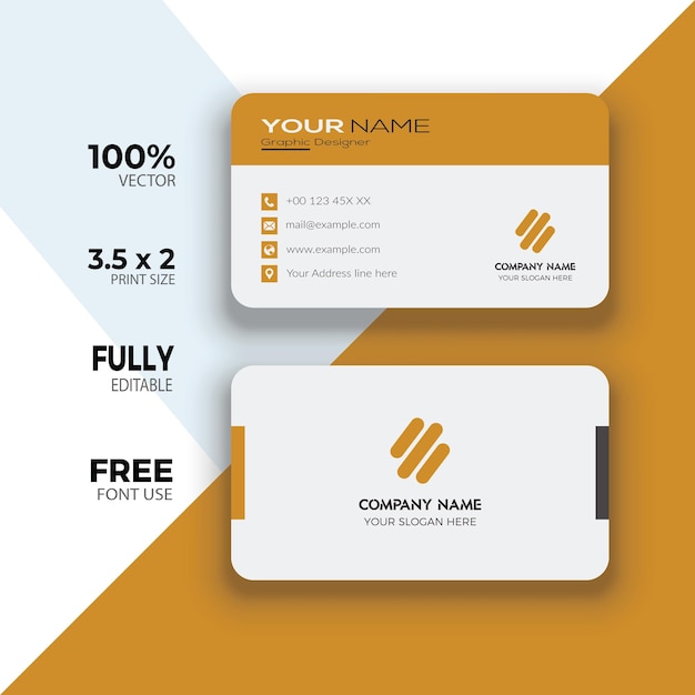 Modern business card design with background