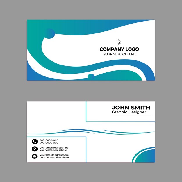 Vector modern business card design