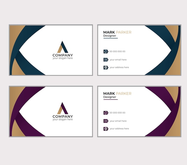 Vector modern business card design