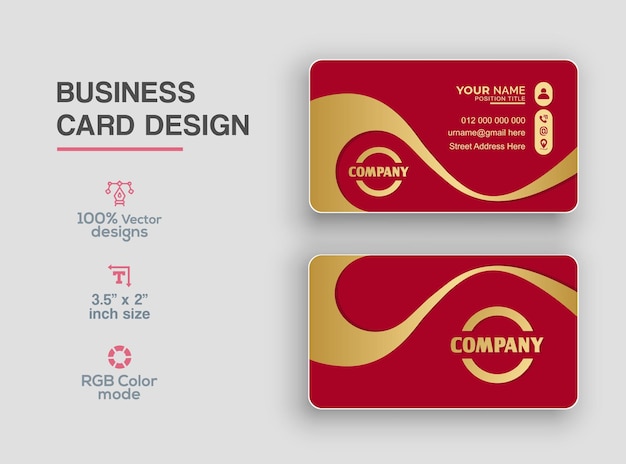 Vector modern business card design