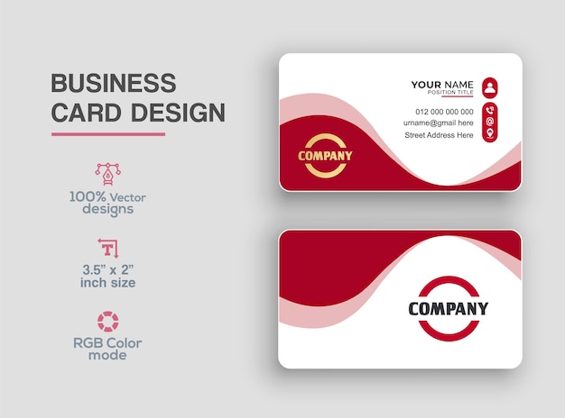 Vector modern business card design