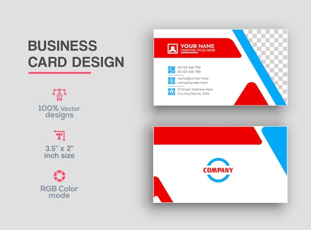 Vector modern business card design