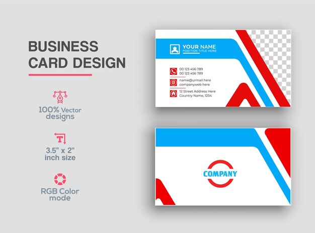 Vector modern business card design