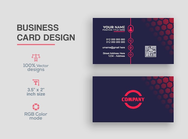 Vector modern business card design