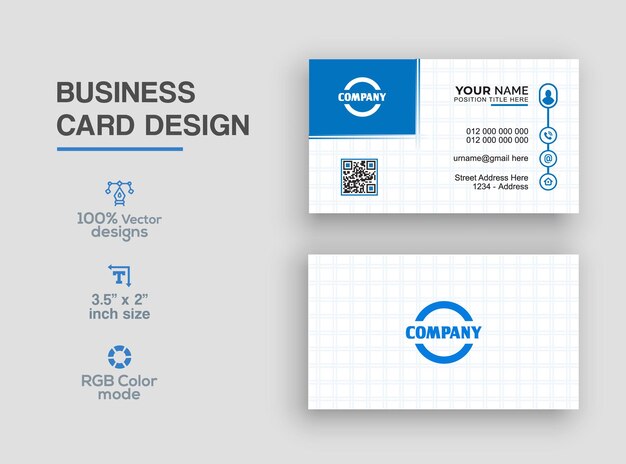 Vector modern business card design