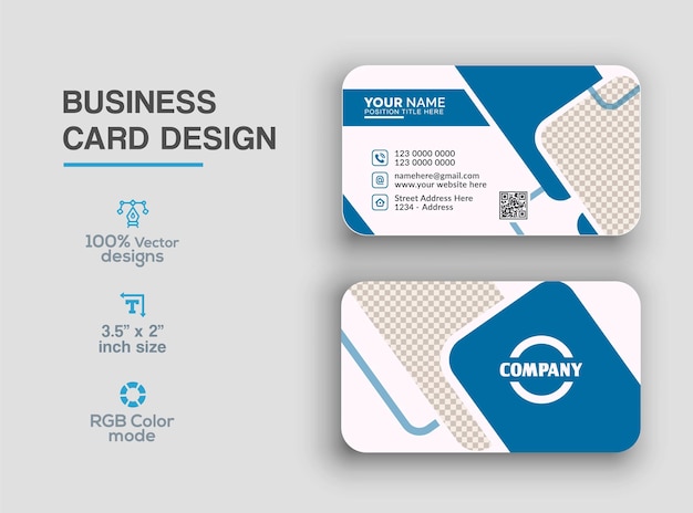 Vector modern business card design