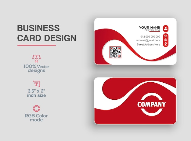 Vector modern business card design