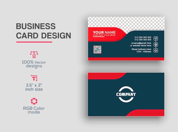 Vector modern business card design