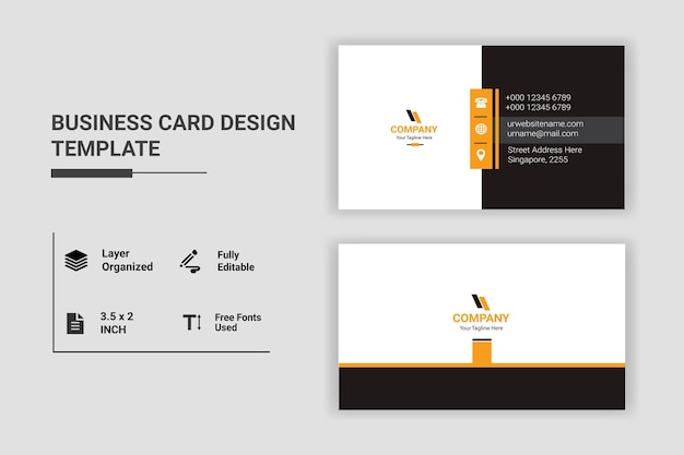 現代のビジネスカードのデザイン