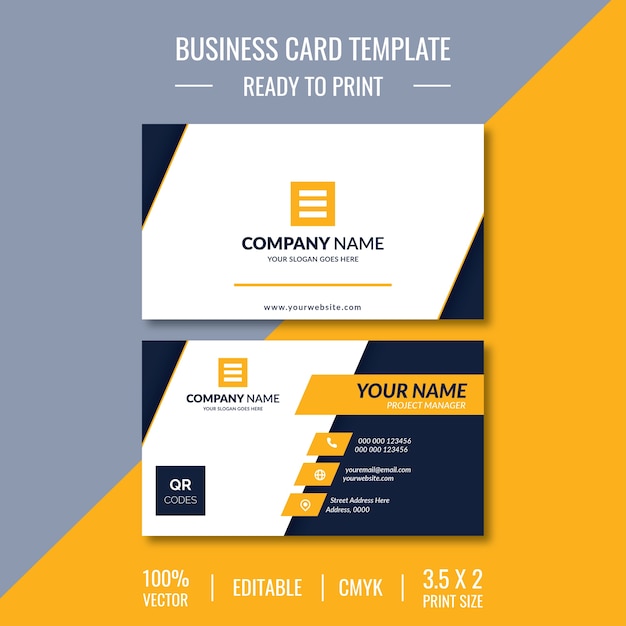 Vector modern business card design