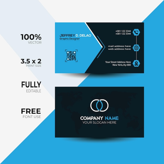 Vector modern business card design