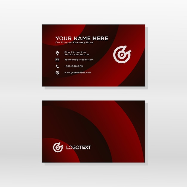 Modern business card gradient color style