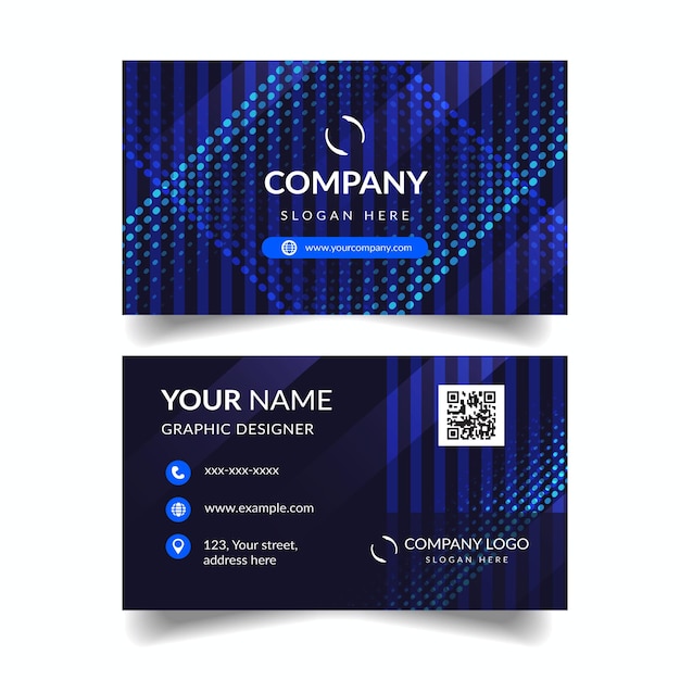 modern business card template in black